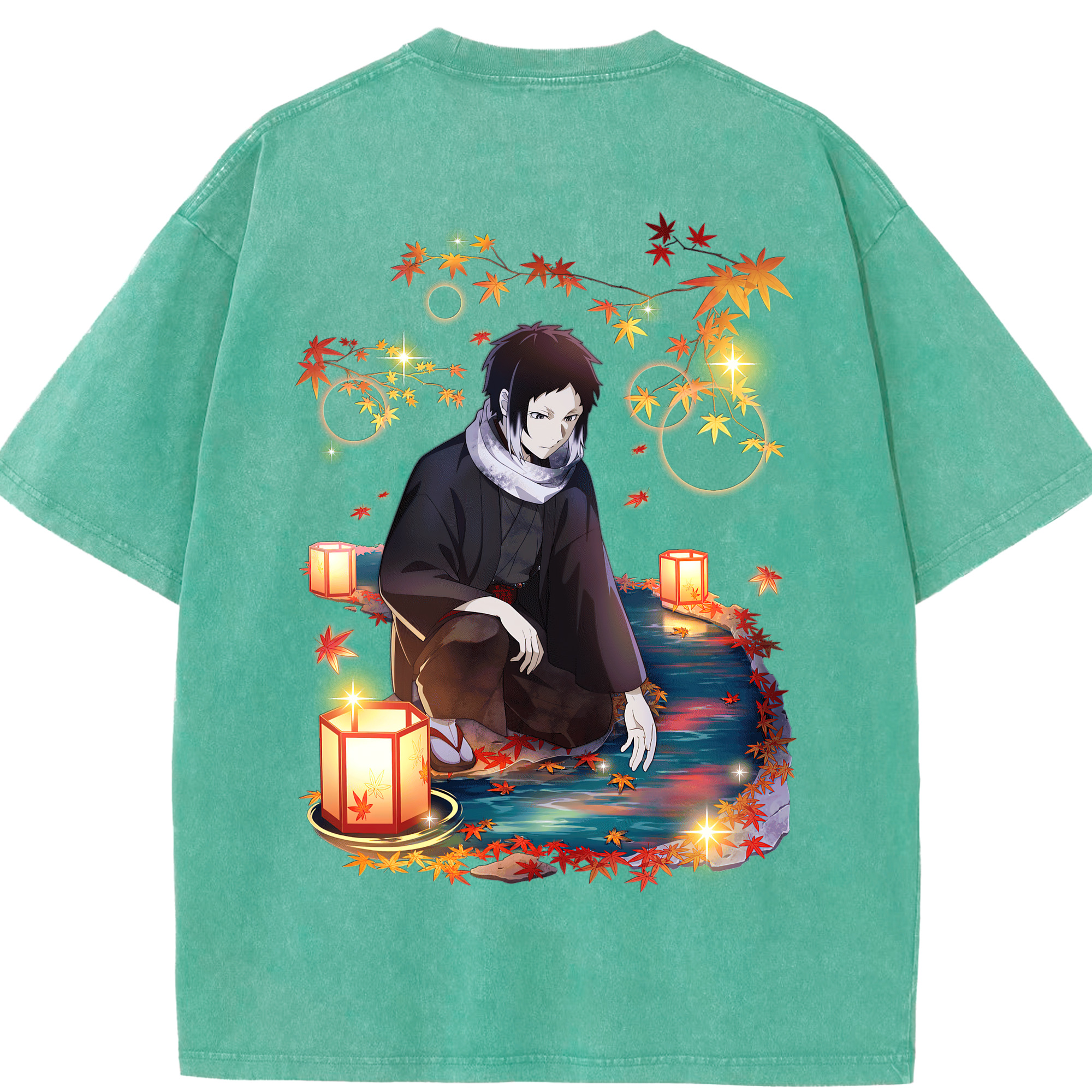（画像用） 文豪ストレイドッグス Bungo Stray Dogs 綿100% ヴィンテージ風 半袖Tシャツ（背面プリント）